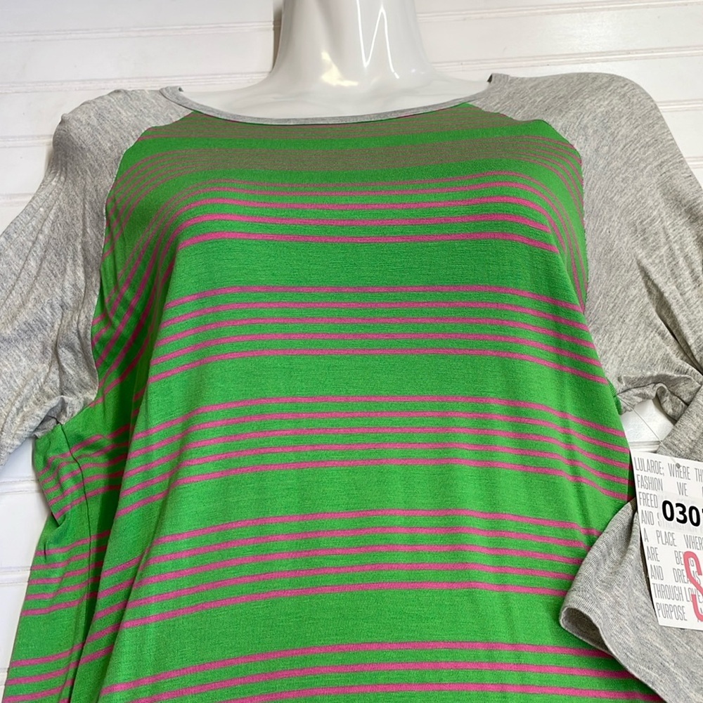 LulaRoe Striped Randy Top-#0302 - Picture 9 of 12